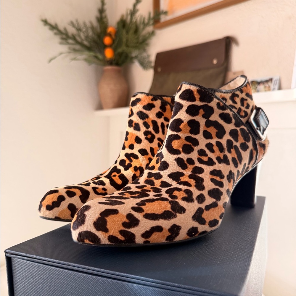 Cole Haan Leopard Print Ankle Booties